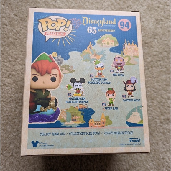 Peter Pan Flight Funko Pop Rides Disneyland 65th Anniversary NIB - Picture 2 of 3